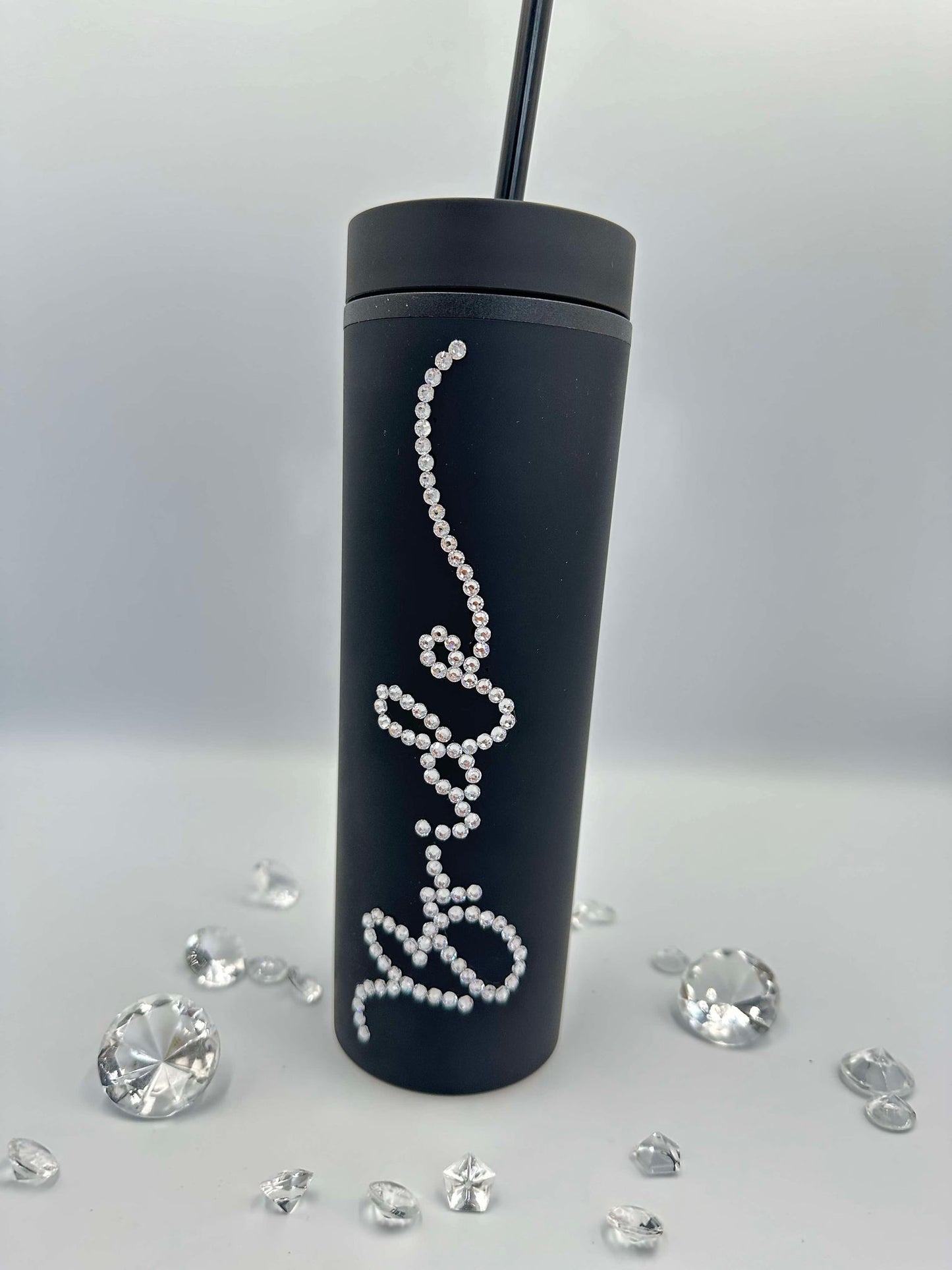 Skinny Tumbler - Bride - Wedding - personalised - crystal - diamante - 16 oz to order