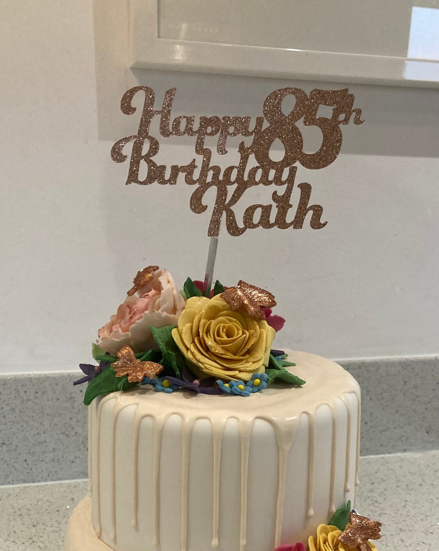 Custom Personalised Birthday 21st 18th Anniversary Cake Topper