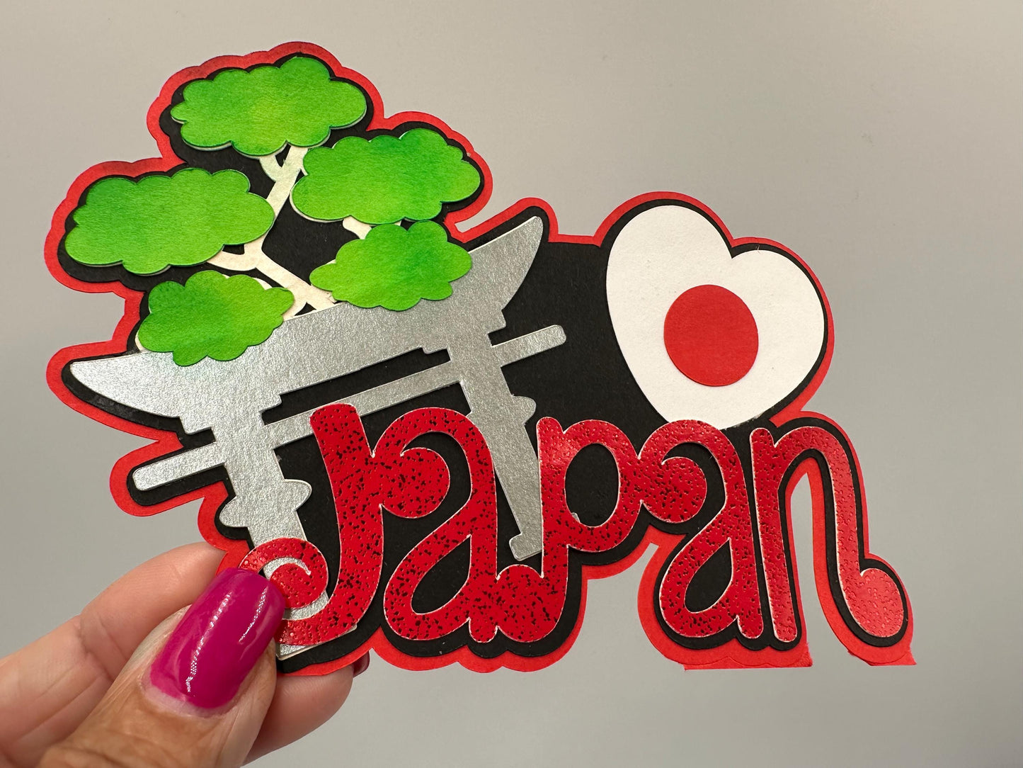 Japan scrapbook photo album embellishment decoration title paper piercing Handmade