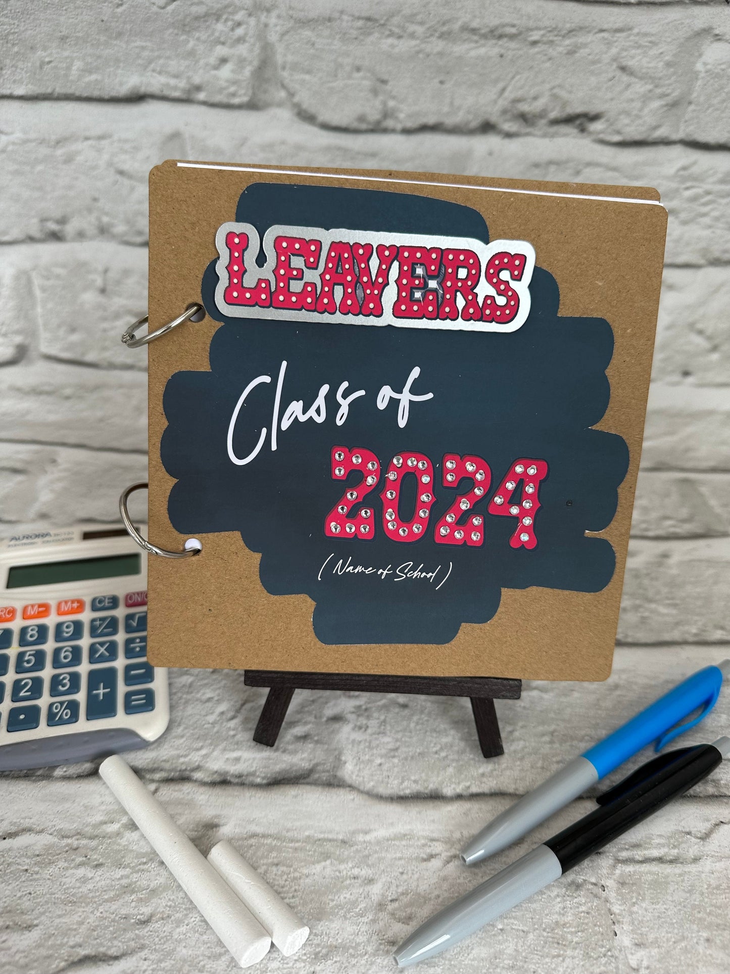 Personalised Leavers Yearbook Primary High School College University 15cm x 15cm Scrapbook Album Autograph Book