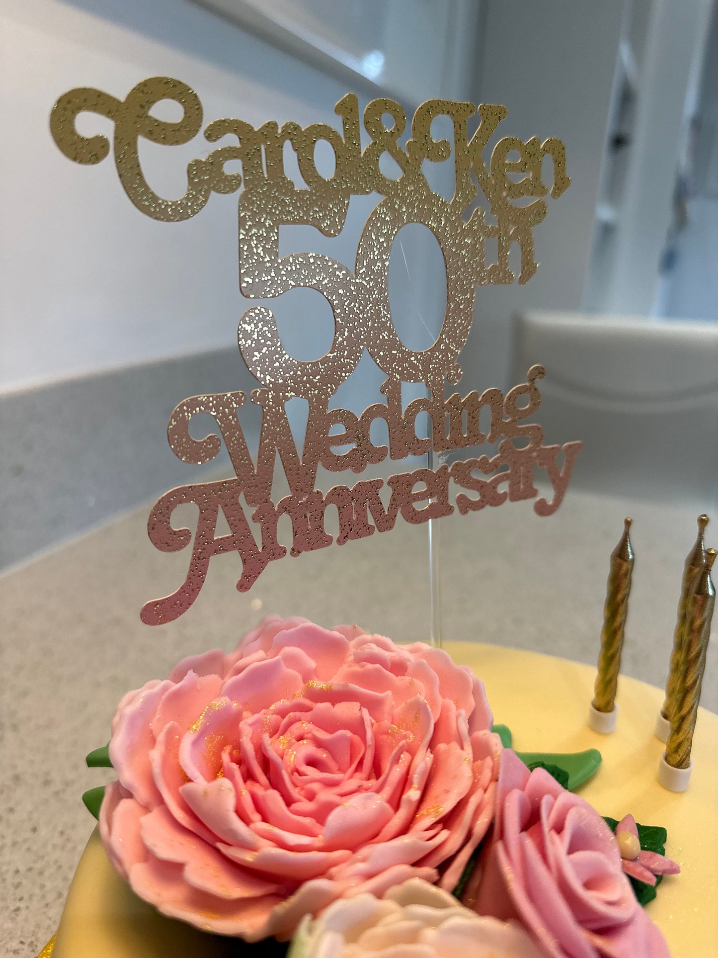 Custom Personalised Birthday 21st 18th Anniversary Cake Topper