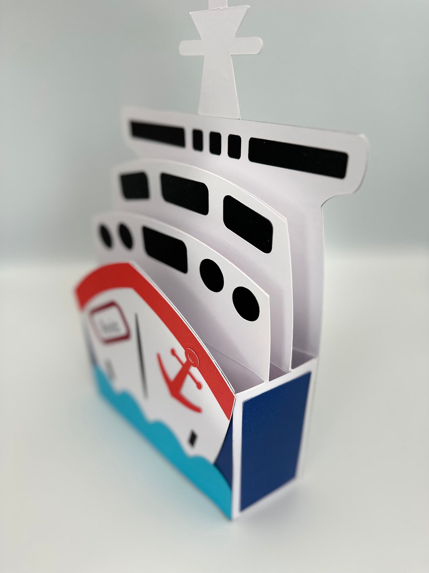 Cruise Ship 3D card - Customised Personalised Birthday Anniversary Personalised