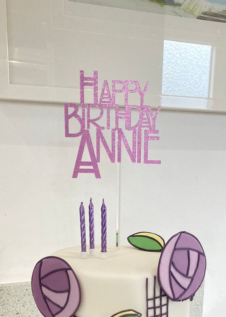 Custom Personalised Birthday 21st 18th Anniversary Cake Topper