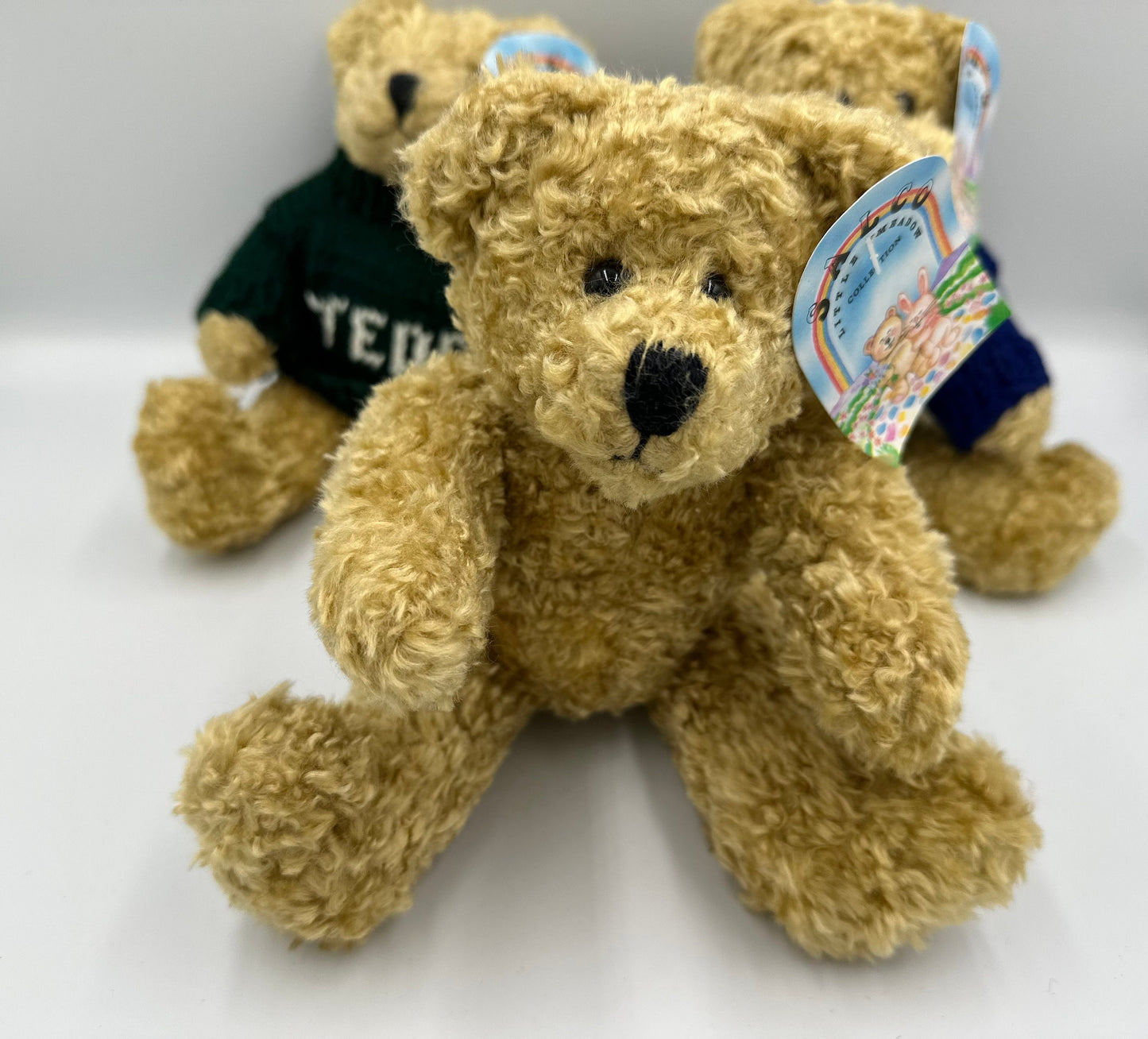 Vintage (in original packaging) Teddy Bear Salco Harlow curly jointed with knitted jumper