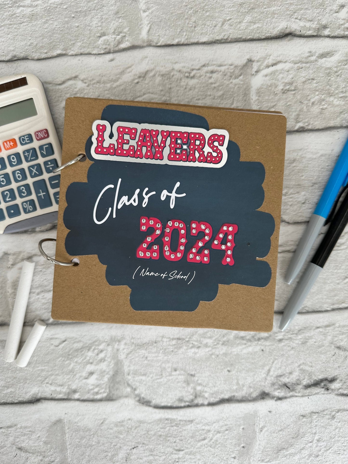 Personalised Leavers Yearbook Primary High School College University 15cm x 15cm Scrapbook Album Autograph Book