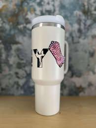 40 oz tumbler - insulated - rhinestoned - personalised - cowboy hat and boot - custom - Mum