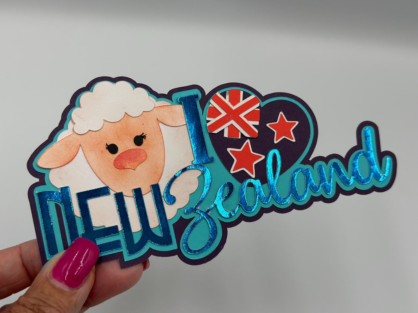 New Zealand scrapbook photo album embellishment decoration title paper piercing Handmade