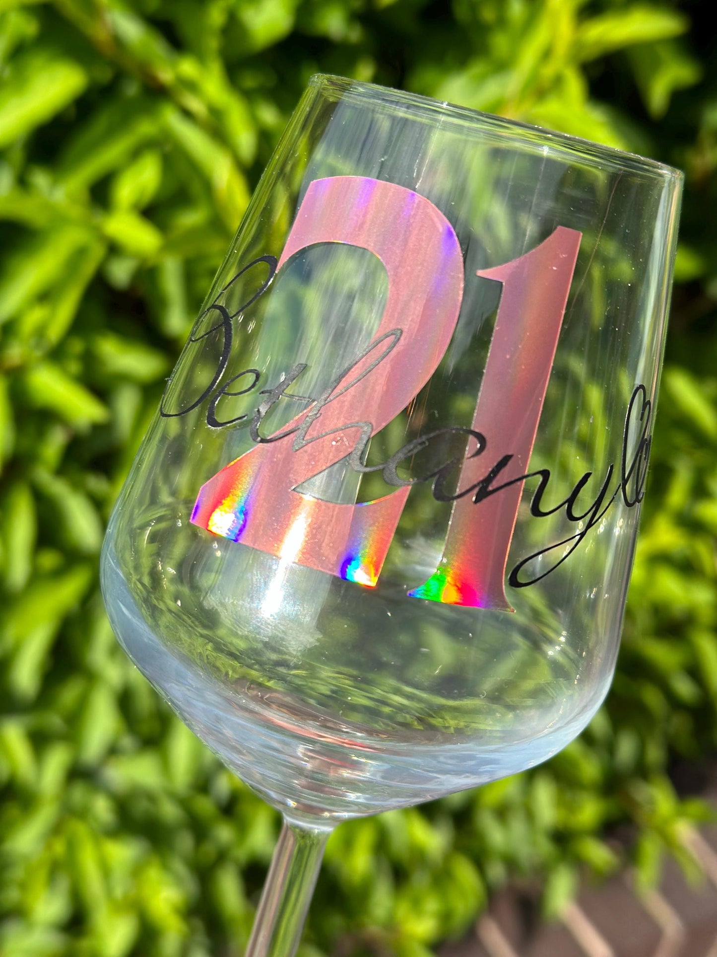 Personalised - Customised - Wine Glass - 18th 21st 30th 40th 50th 60th 70th