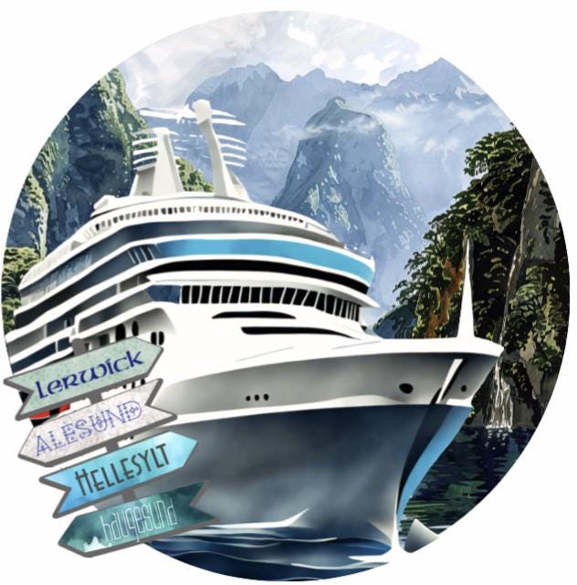 Personalised Caribbean Cruise Mediterranean World Fjord metal skinny 20oz tumbler cup  personalised customised MSC P&O Royal Caribbean NCL