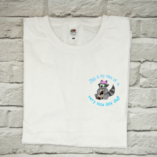 Raccoon Meme TikTok - This is my idea of a very nice day out - Unisex T-shirt - T Shirt - Y2K - Millennial - GenZ