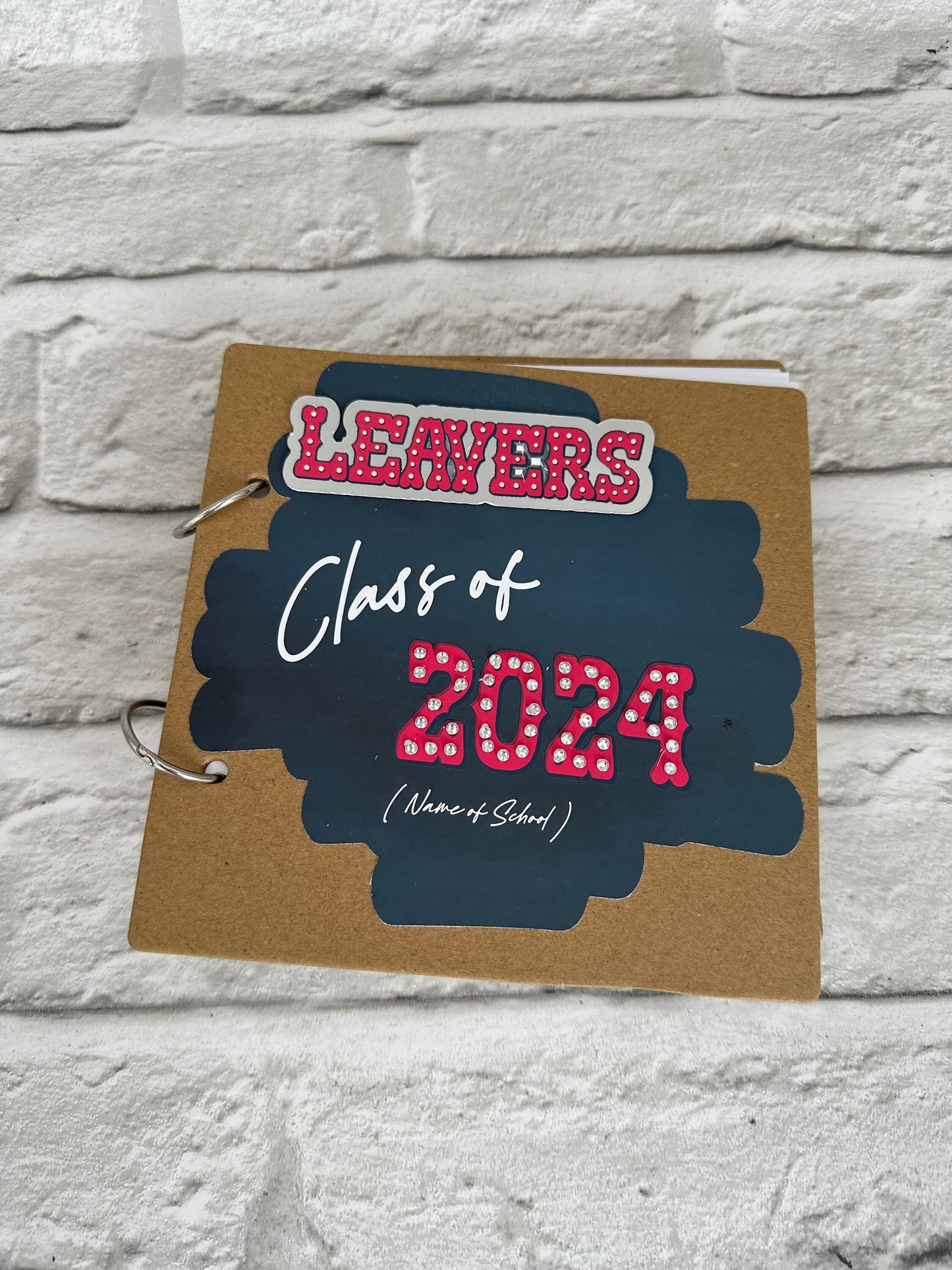 Personalised Leavers Yearbook Primary High School College University 15cm x 15cm Scrapbook Album Autograph Book