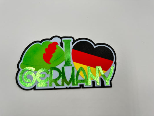 Germany scrapbook photo album embellishment decoration title paper piercing Handmade