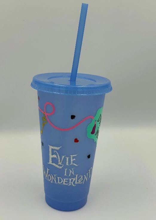 Alice in Wonderland Cold Cup Tumbler - Personalised - Custom - 20 oz colour changing