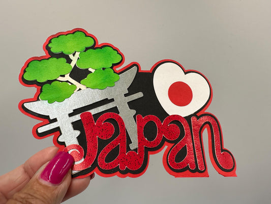 Japan scrapbook photo album embellishment decoration title paper piercing Handmade