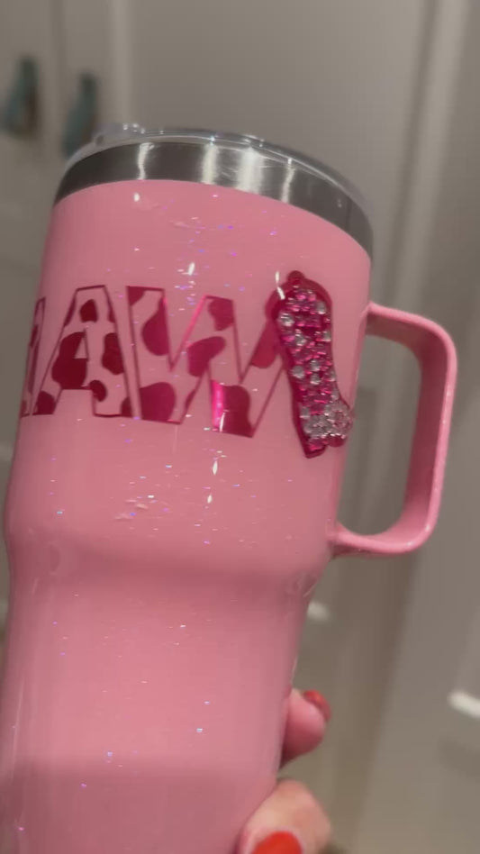 20oz tumbler - insulated personalised cowgirl